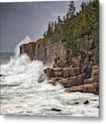 Nor'easter At Otter Cliff Metal Print