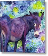 Purple Donkey Metal Print