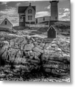 Nubble Lighthouse Metal Print