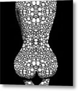 Nude Art - Vulnerable - Black And White By Sharon Cummings Metal Print