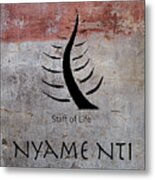 Nyame Nti Adinkra Symbol Metal Print