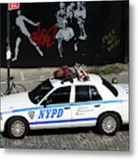 Nypd Car Metal Print