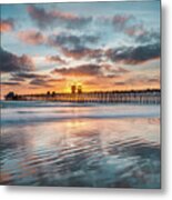 Oceanside Pier Sunset Metal Print