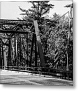 Old Bridge Black And White Metal Print