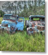Old Chevys In Iceland Metal Print