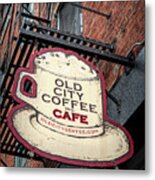 Old City Coffee Cafe Metal Print