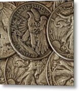Old Coin Collection Metal Print