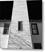 Old Fireboat House At Fulton Ferry Landing Brooklyn New York City Black And White Metal Print