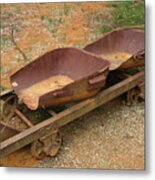 Old Rusted Miner's Cart Metal Print