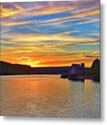 Old Stone Chruch Sunset Metal Print