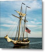 Old Tall Ship In Pensacola Bay Metal Print