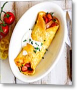 Omelette Filled With Lecso Metal Print