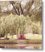 On The Edge Of The Lake Country Colors Metal Print