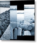On The Waterfront Abstract Metal Print