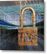Online, Networking And Computer Security Metal Print