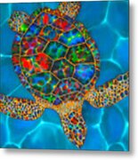 Opal Hawksbill Turtle Metal Print