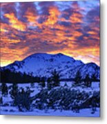 Mammoth Mountain - Opalescent Sunset Metal Print