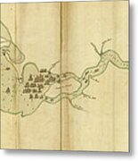 Operations Of The English Fleet At Penobscot River And Bay 1779 Metal Print
