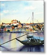 Oporto Portugal Painting Metal Print