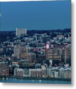 Orange Moon Rising Over Yonkers Metal Print