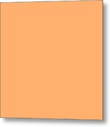 Orange Solid Color Match For Love And Peace Design Metal Print