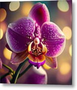 Orchids Violet Light Metal Print