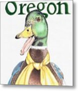 Oregon Duck Metal Print