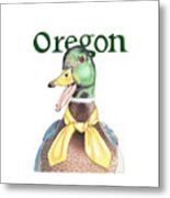 Oregon Duck With Transparent Background Metal Print