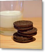 Oreos And Milk Metal Print