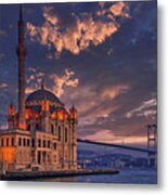 Ortakoy Mosque, Istanbul, Turkey Metal Print