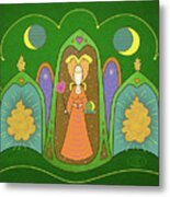 Our Lady Of The Green Metal Print