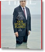 Our Sinking Planet - Antonio Guterres Metal Print