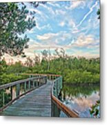 Out On The Boardwalk Metal Print