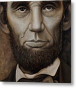 Oversized Abe Metal Print