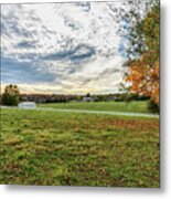 Ozarks Hilly Farm Sunset Metal Print