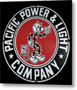 Pacific Power And Light Vintage Sign Metal Print