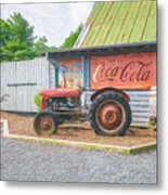 Painted Tractor Metal Print
