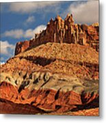 Panoramic The Castle Formation Capitol Reef National Park Metal Print