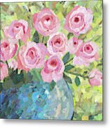 Paper Roses Metal Print