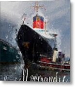 Paquebot Normandie Metal Print