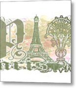 Paris Green War Memorial Day Metal Print