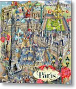 Paris Theme - I Metal Print