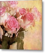 Pastel Roses Metal Print