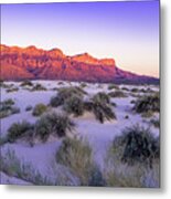 Pastel Sky Over Guadalupe Mountains Metal Print