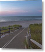 Path Down To The Beach After Sunrise Metal Print