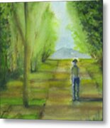 Pausing On The Path Metal Print