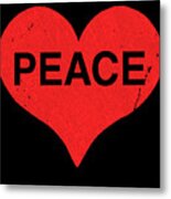 Peace And Love Metal Print