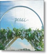 Peace Flower Arch Metal Print