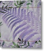 Peaceful Nature Art In Lacy Ferns Metal Print