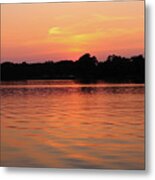 Peach Post Sunset Solace Metal Print